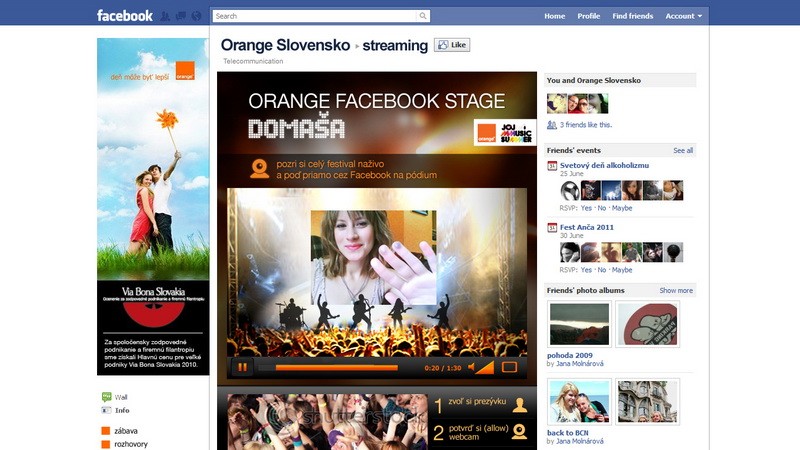 Domaša Orange Summer Music fotka facebook